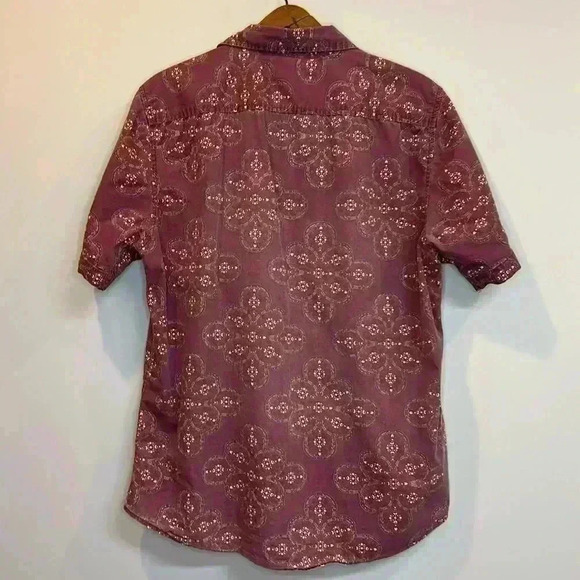 21Men Short Sleeve Button Up Shirt Large Paisley Pocket Pattern 100% Cotton Fun - Picture 6 of 7